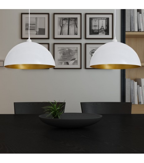 Semi-spherical White Ceiling Lamp 2 pcs