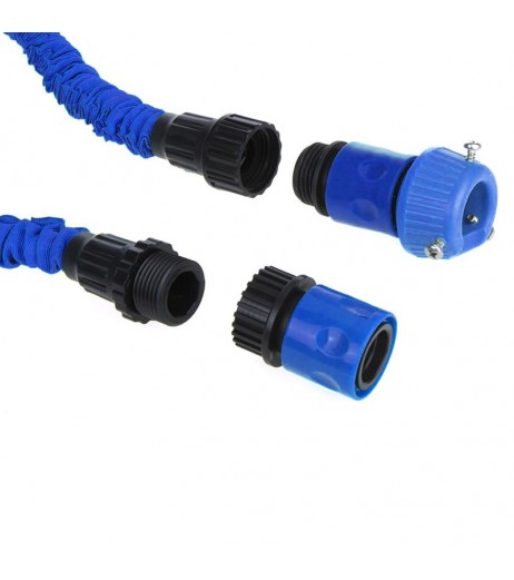 75FT Ultralight Flexible 3X Expandable Garden Magic Water Hose Pipe + Faucet Connector + Fast Connector