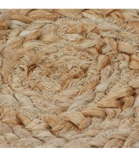 Carpet woven pattern jute 90 cm round