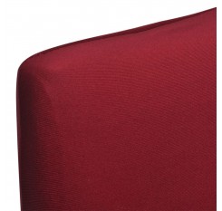 Straight Stretch Chair Slipcover 4 pieces Bordeaux