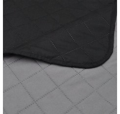 Two-sided quilt bedspread bedspread black / gray 170x210cm
