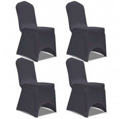 stretch chair cover 4 pieces anthracite