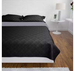 Two-sided quilt bedspread bedspread black / gray 230x260cm