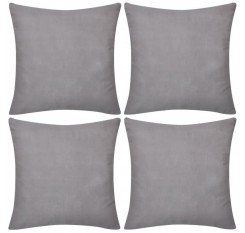 4 pillowcases gray cotton 40 x 40 cm