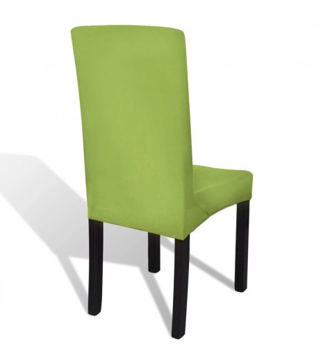 Straight Stretch chair cover 6 pcs green