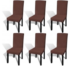 Just slipcover stretch cover 6 pcs Brown