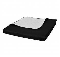 Two-sided quilt bedspread Bedspread Black / White 230x260cm
