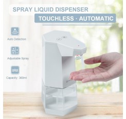 Automatic Spray Dispenser Touchless Hands-free Infrared Motion Sensor Hand Atomizer for Bathroom Home Office School