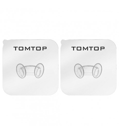 TOMTOP 2pcs Transparent Strong Adhesive Hooks Plastic Superglue Plug Holder Waterproof Bracket Hanger Wall Power Plug Cord Socket Sticky Hooks 6 Packs Wall Adhesive Hook with Stickers for Kitchen Bathroom Sitting Room Sockets Plugs and Razors Robe Loofah