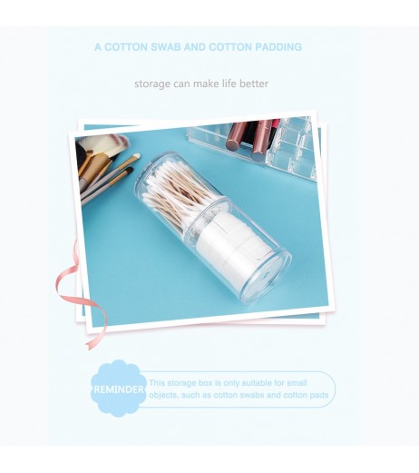 Two-layer Cotton Pads Container Storage Box Case Cosmetics Organizer