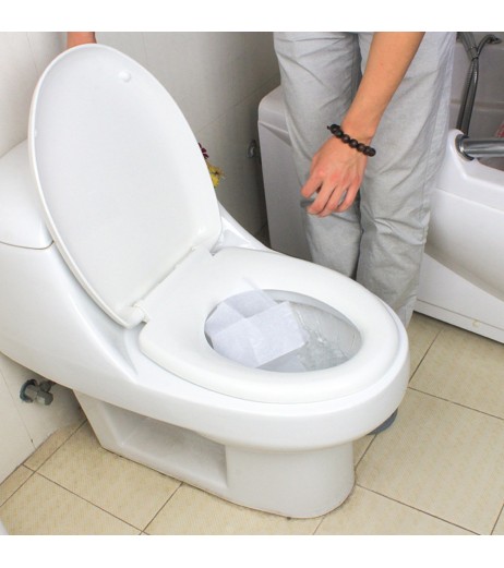 10Pcs/Pack Waterproof Travel Disposable Toilet Seat Cover Mat Anti-bacterial Toiletery Paper Pad Travel Camping Bathroom Accessiories Sanitary Tool