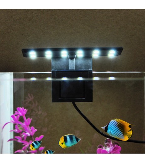 AC220V 5W 12 LED Aquarium Light Fish Jar Lamp White Light Portable