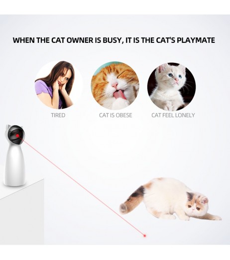 Cat Interactive Toy Auto Rotating Light Chaser Toy for Cats