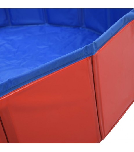 Dog pool foldable red 80 × 20 cm PVC