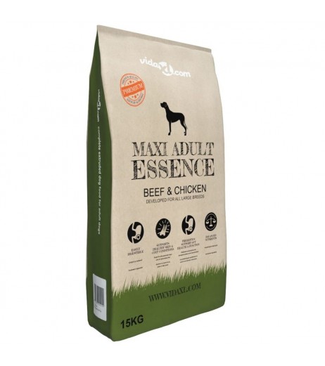  Premium Dry Dog Food Maxi Adult Essence Beef & amp; Chicken 2 x 15 Kg