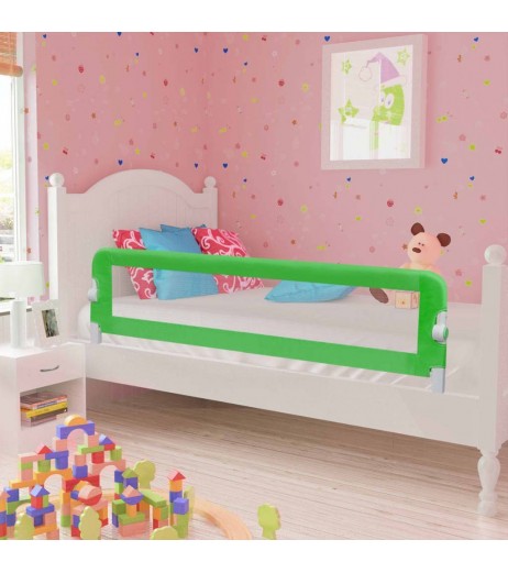 Toddler bed guard 2 pieces green 150 x 42 cm
