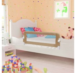 Toddler Bed Guard Taupe 120x42 cm Polyester