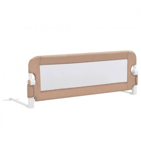 Toddler Bed Guard Taupe 120x42 cm Polyester