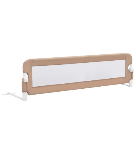Toddler Bed Guard Taupe 150x42 cm Polyester