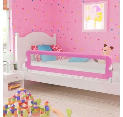 Toddler Bed Guard Pink 180x42 cm Polyester