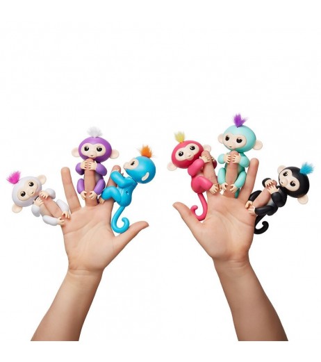 Interactive Baby Monkeys Smart Colorful Finger Lings Smart Induction Pet Electronic Toys Best Gifts for Kids Children Finger Toy