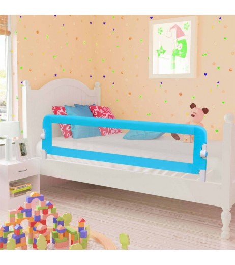 Toddler Bed Guard Blue 120x42 cm Polyester