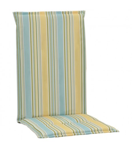 Garden chair pad 4 pieces. Printed multicolored 120 × 50 × 3 cm