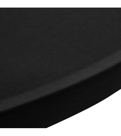 Standing table covers 4 pieces Ø 60 cm black stretch