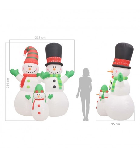 Inflatable snowmen LED IP44 240 cm