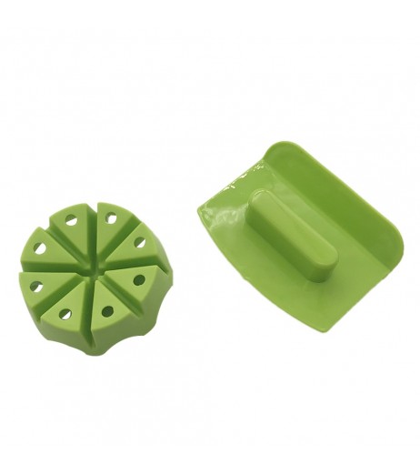 12Pc/Set Slicer Vegetable Fruit Peeler Dicer Cutter Chopper Grater Multifunctional ABS Green Kitchen Supplies Kit