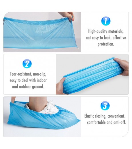 100PCS/50Pairs Shoes Cover Disposable Shoe Covers Shoe Boot Covers Waterproof Slip Resistant for Home Outdoor
