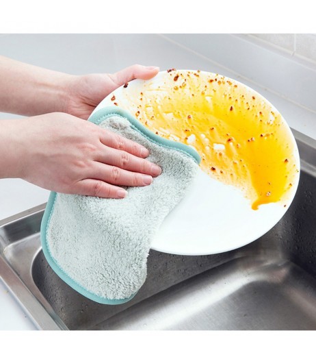 Kitchen Dish Cloth Cleaning Cloth Hanging Wash Cloths Household Washing Towels Special Absorbent Kitchen Cleaning Tool