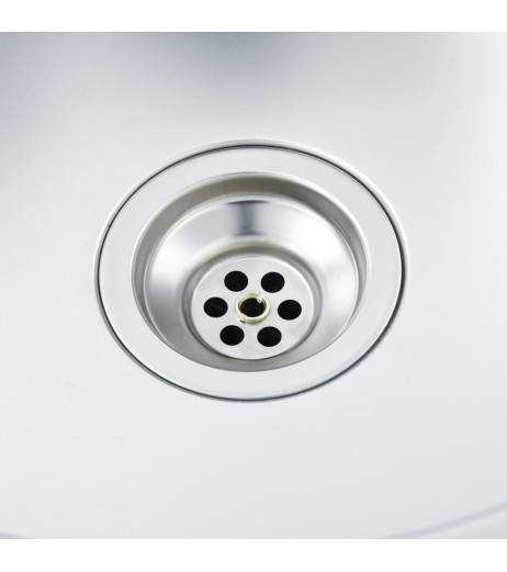Built-in sink with strainer and siphon stainless steel