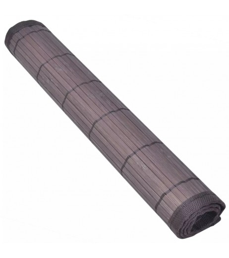 6 bamboo placemat 30 x 45 cm dark brown