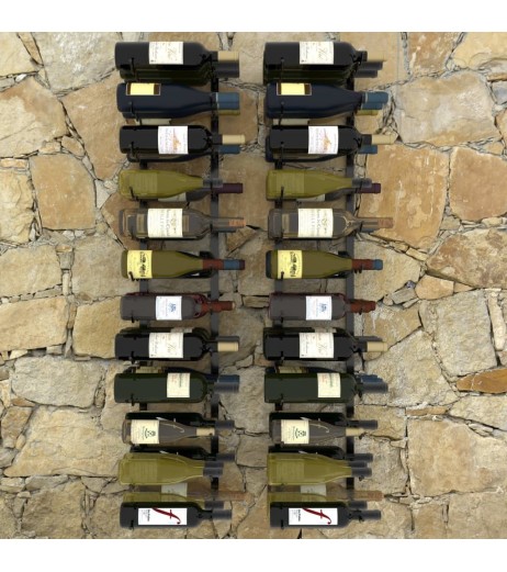 Wall wine racks for 72 bottles 2 pcs. Black iron