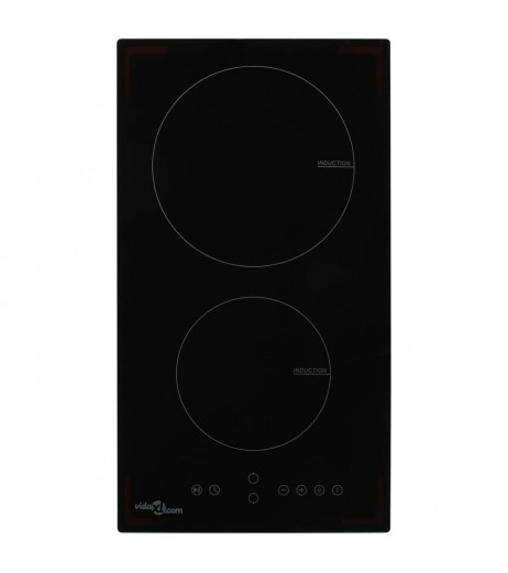 Induction hob with 2 burners Touch control panel Glass 3500 W