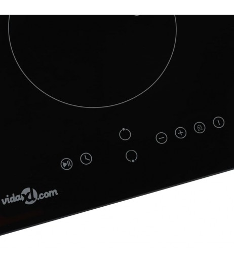 Induction hob with 2 burners Touch control panel Glass 3500 W