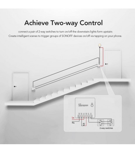 SONOFF Mini Two Way Intelligent Switch 10A Supports DIY Mode Household Appliance Automation Switches