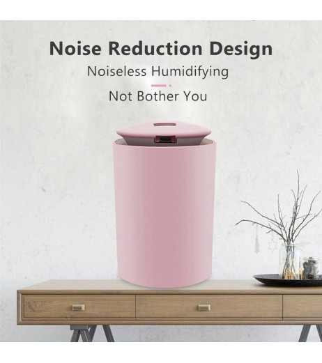 260mL Mist Humidifier Diffuser with LED Light Quiet Car Humidifier Essential Oil Diffuser Top Fill Humidifier for Bedroom USB Powered Baby Humidifier