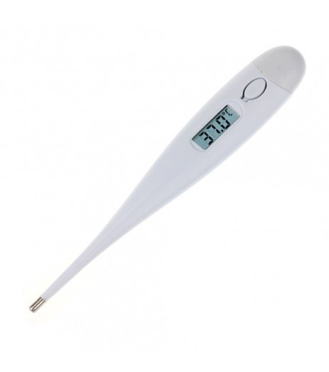 Digital Thermometer Mercury Free LCD Display Clear Accurate Reading Auto Shut-off Last Temperature Recall Replaceable Battery for Children Adult