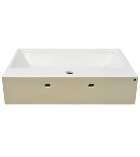  Washbasin with hole for ceramic tap 60,5x42,5x14,5 cm white
