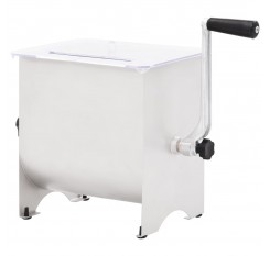 Manual meat mixer with lid silver 20 L stainless steel