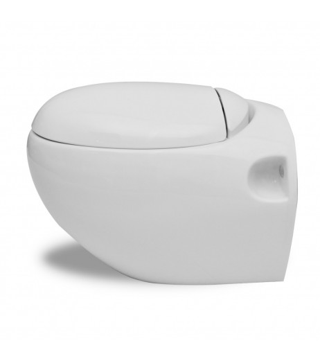 Wall Design Egg WC with White Concealed Cistern