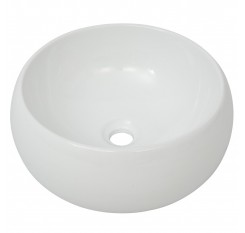  Ceramic round washbasin 40x16 cm white