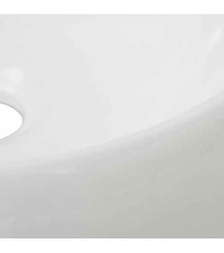  Ceramic round washbasin 40x16 cm white