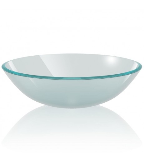 Tempered glass washbasin 42 cm frosted