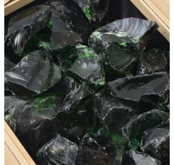  Garden gabion rocks glass green 60-120 mm 25 kg