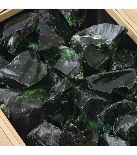  Garden gabion rocks glass green 60-120 mm 25 kg