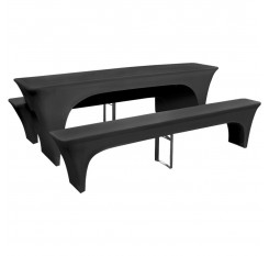 Cover for Brewery Table / benches Elasticized Three Pieces Anthracite
