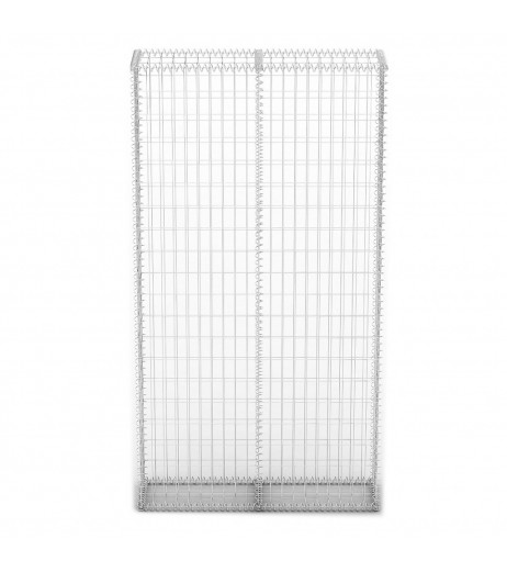 Steel basket for gabion wall 85x30x200 cm silver